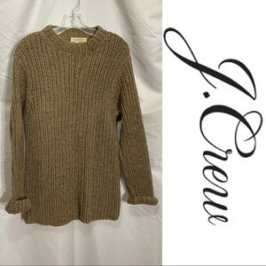 J Crew lambs wool sweater M long large  handknit